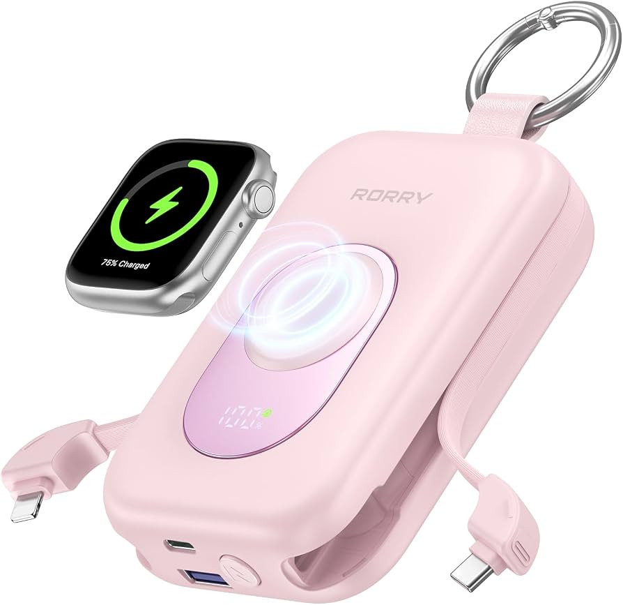 RORRY CharmGo Portable Charger, 20000mAh PD 30W Portable Charger Power Bank with 2 Built-in Cable... | Amazon (US)