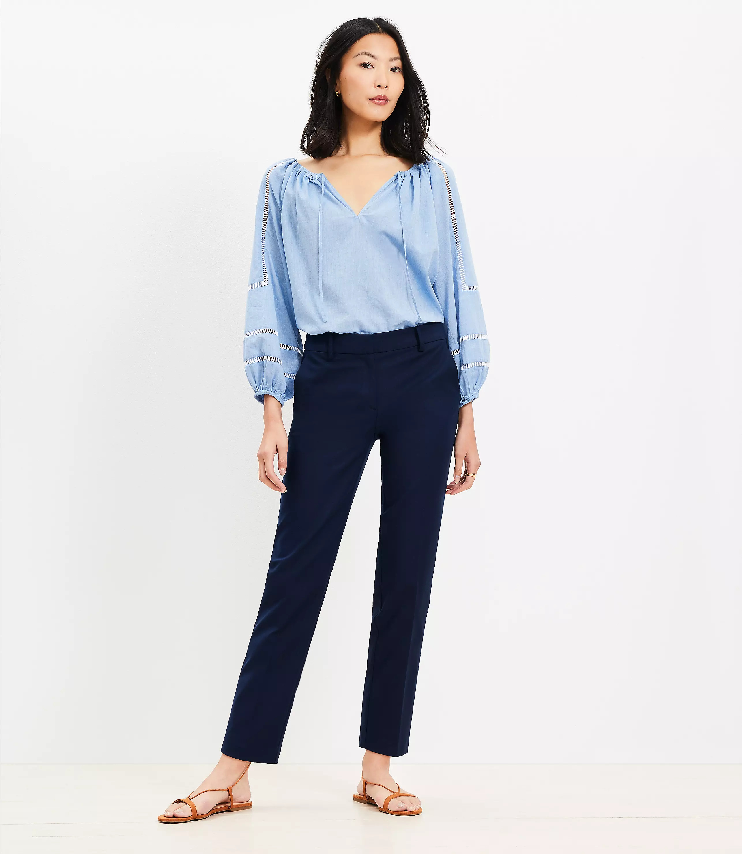 Petite Riviera Slim Pants in Doubleweave | LOFT