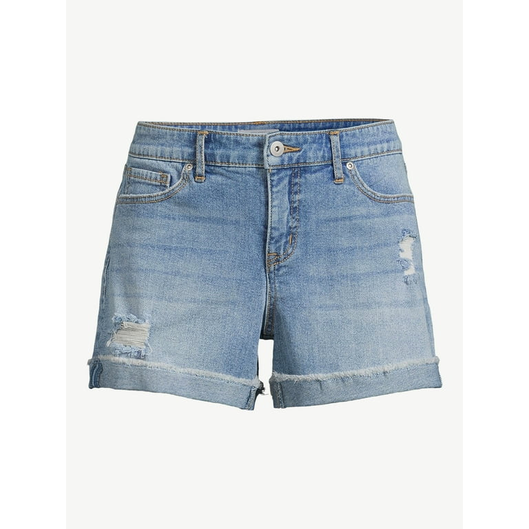 Sofia Jeans by Sofia Vergara Women's Lila Mid Rise Cuff Shorts | Walmart (US)