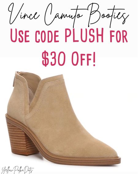 What a STEAL! These versatile Vince booties are on sale + take another 💲30 off with code PLUSH 👏🏻 This color goes with everything!! TTS 

VINCE BOOTIES | Booties 

#LTKshoecrush #LTKstyletip #LTKsalealert