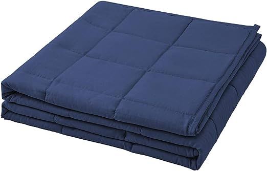 Ourea Heavy Weighted Blanket (23 lbs, 60” x 80”, Navy, Queen) Breathable Cotton with Glass Be... | Amazon (US)