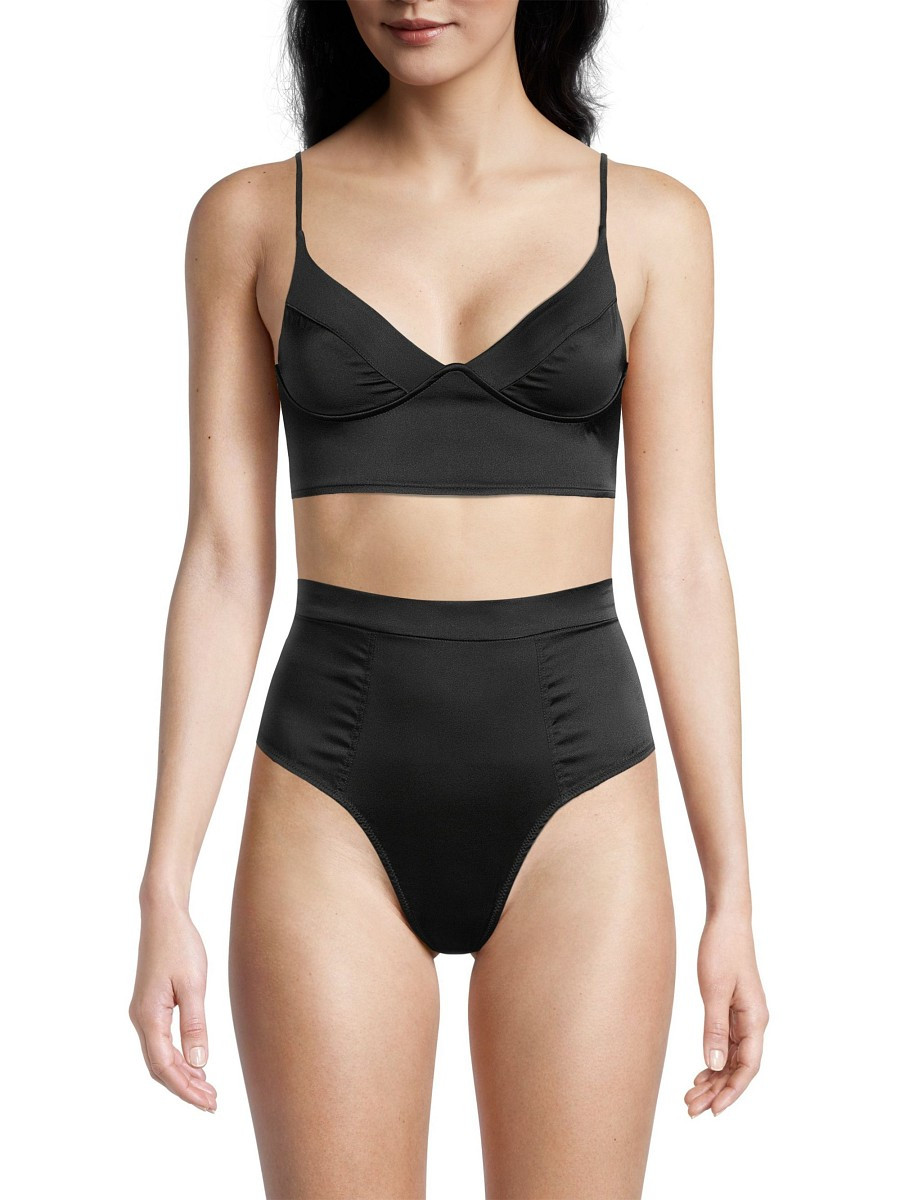 Kiki de Montparnasse Women's Tous Les Jours Longline Bra - Black - Size S | Saks Fifth Avenue OFF 5TH