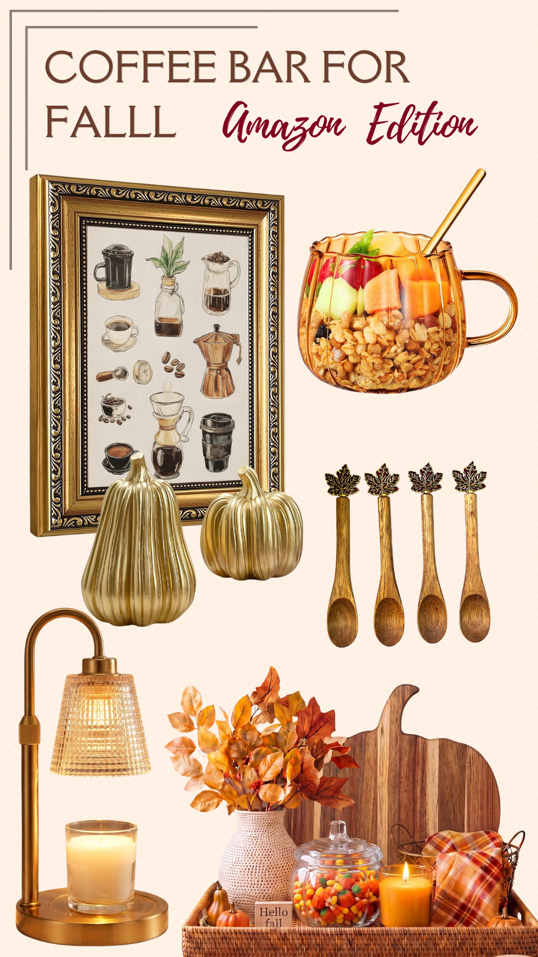 Ready to add some fall charm to your coffee bar? Check out my top picks from @Amazon. From adorable pumpkin spoons to stunning wall art, these items are perfect for a stylish home bar. Sip on your favorite brew and enjoy the seasonal vibes. ☕🍁
 
#FallCoffeeBar #HomeBarDecor #AmazonFinds #AutumnVibes #CoffeeLovers 

 #LTKSeasonal #LTKU #LTKHome