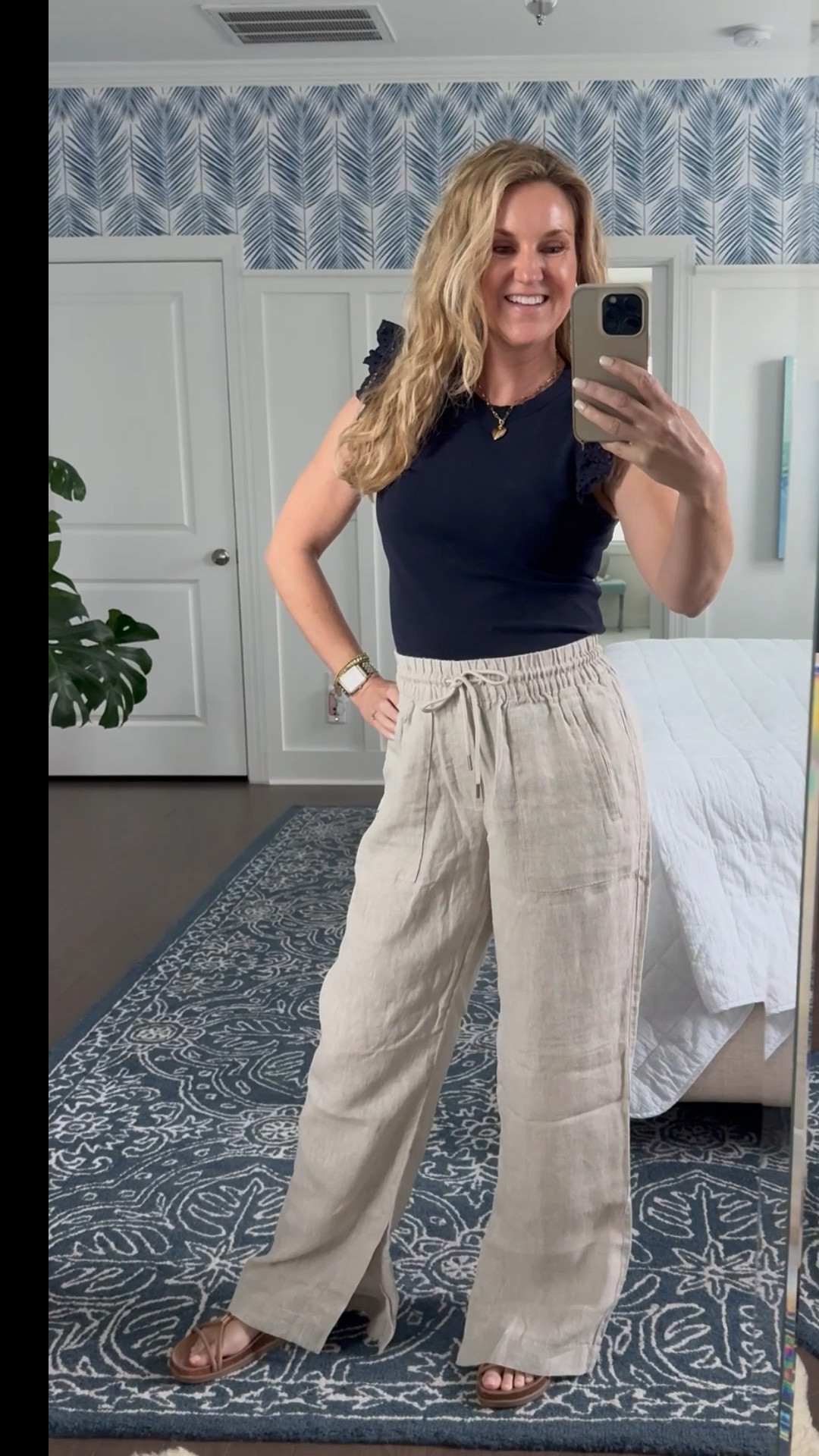 These linen pants are cool, comfy and chic.