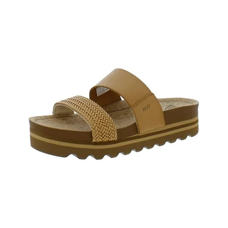 Reef Womens Cushion Vista Hi Faux Leather Braided Slide Sandals | Walmart (US)