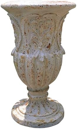 VISIBLE Vintage European Large Garden Urn Planter, Cement and Fiber Flower Pot, Decorative, 24.8 ... | Amazon (US)