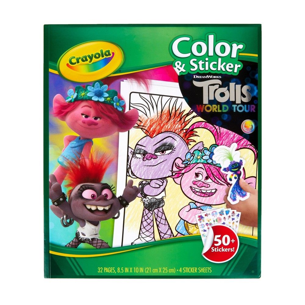Crayola Trolls 2 World Tour 32pg Color & Sticker Activity Book | Target