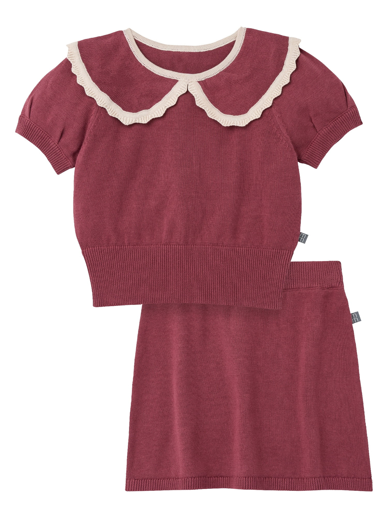 Modern Moments by Gerber Toddler Girl Scallop Sweater and Skirt Set, 2-Piece, 12 Months - 5T - Walmart.com | Walmart (US)