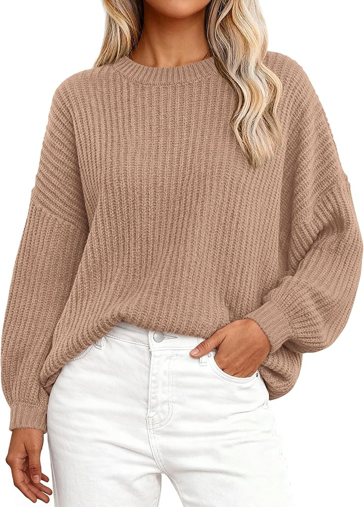 PRETTYGARDEN Fall Sweaters for Women 2025 Fashion Long Sleeve Casual Ribbed Knit Winter Clothes P... | Amazon (US)