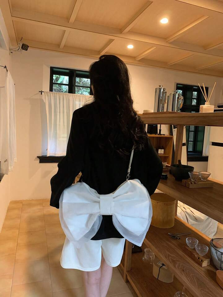 Minimalist Novelty Bag Bow Design Large Capacity | SHEIN