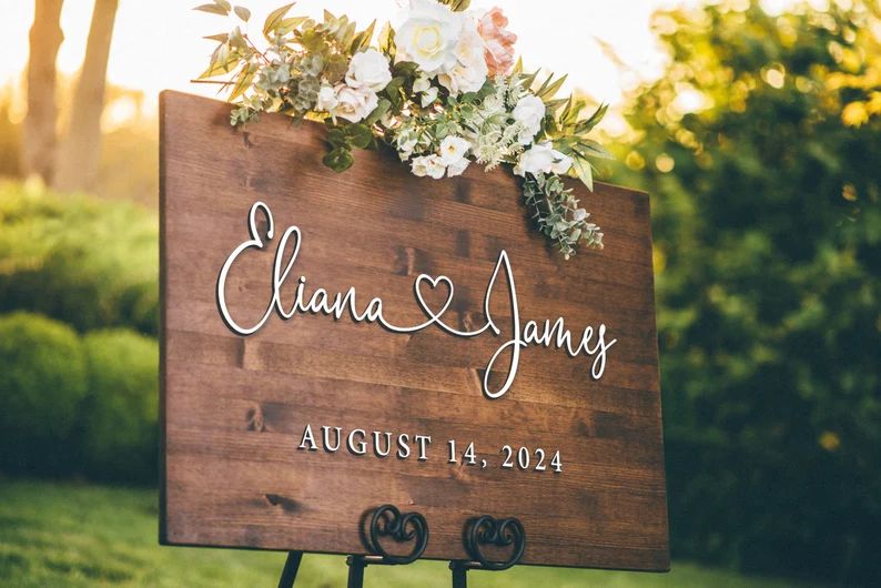 Wedding Welcome Sign Personalized 3D Sign Wedding Decor WWS2201 - Etsy | Etsy (US)