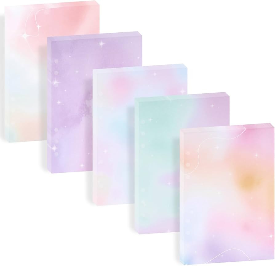 100 Sheets Gradient A5 Refill Papers for Planner Insert Binder, 120GSM Thick Blank Loose Leaf Pap... | Amazon (US)