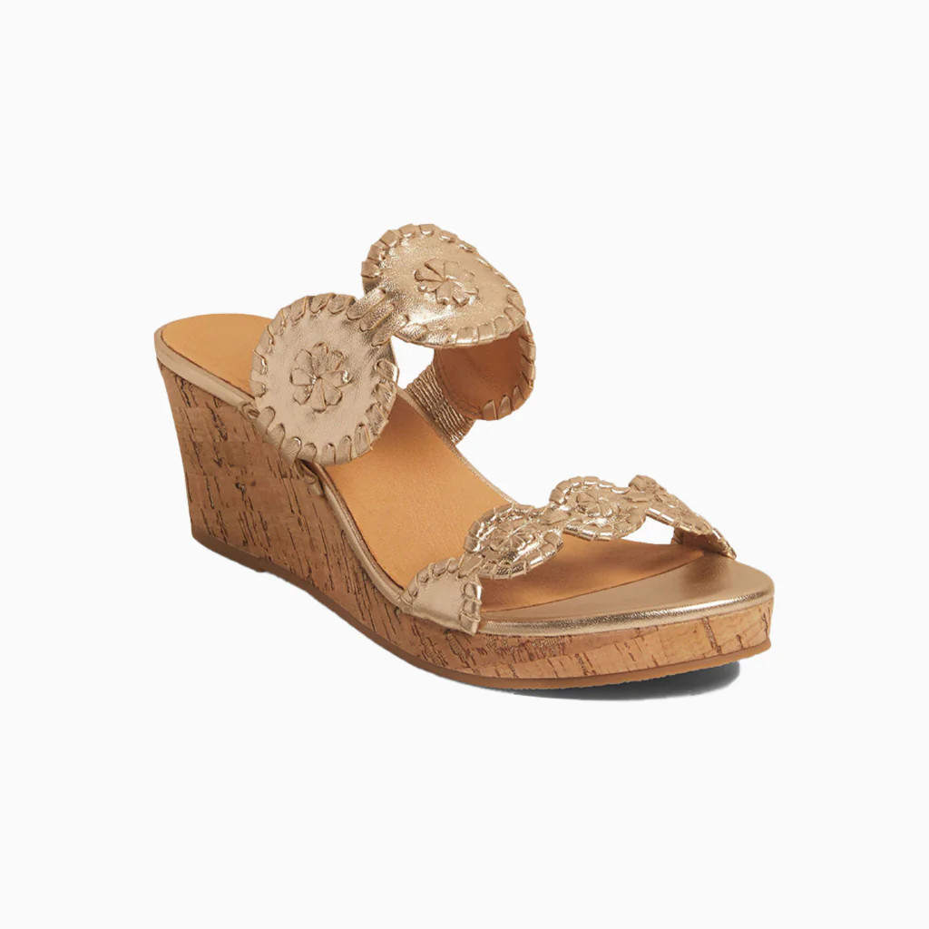 Lauren Mid Wedge - Platinum | Jack Rogers