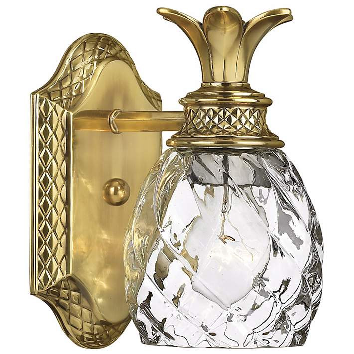 Hinkley Anana Plantation 8 3/4"H Burnished Brass Wall Sconce
                            
       ... | LampsPlus.com