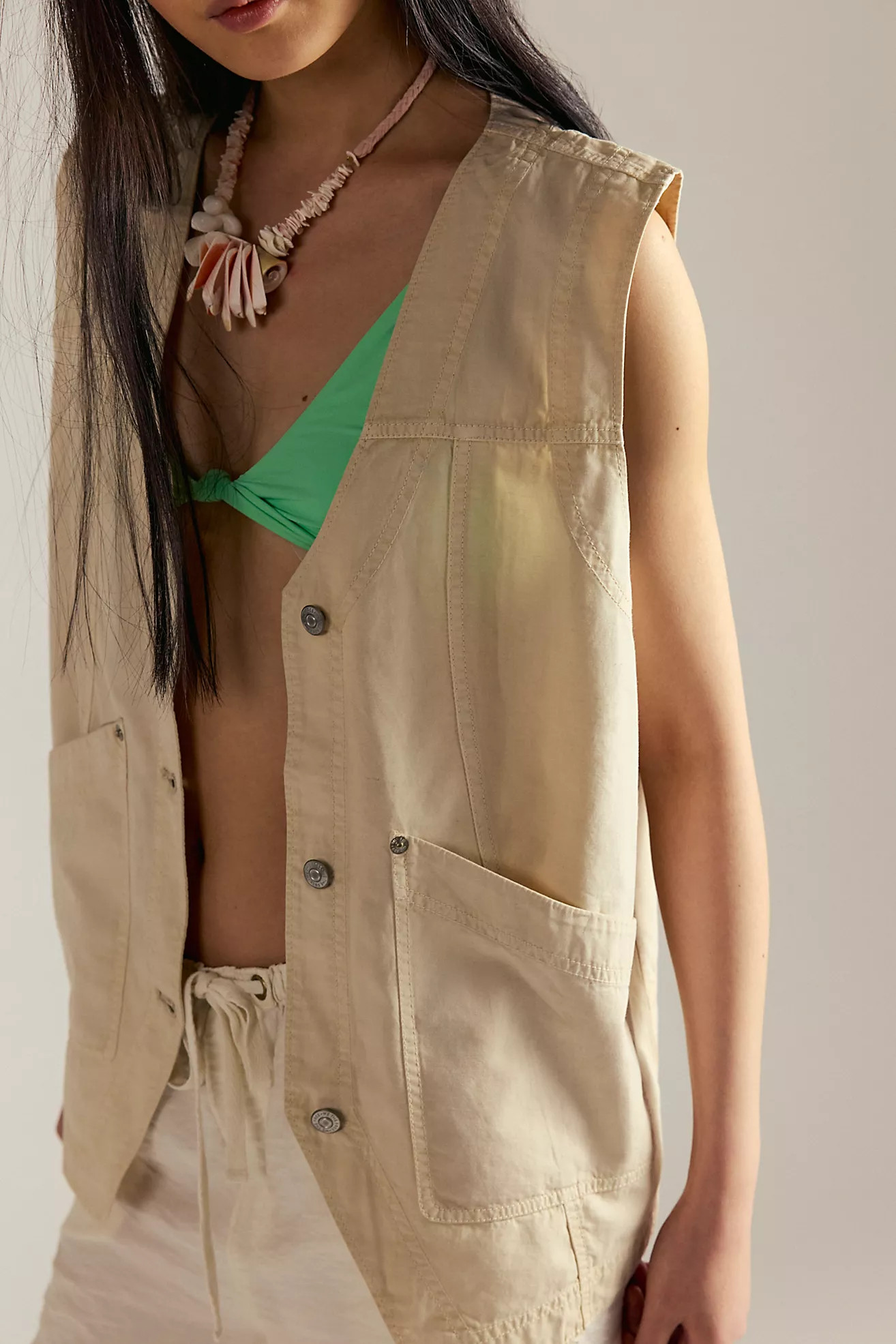 We The Free Valerie Linen Vest | Free People (Global - UK&FR Excluded)