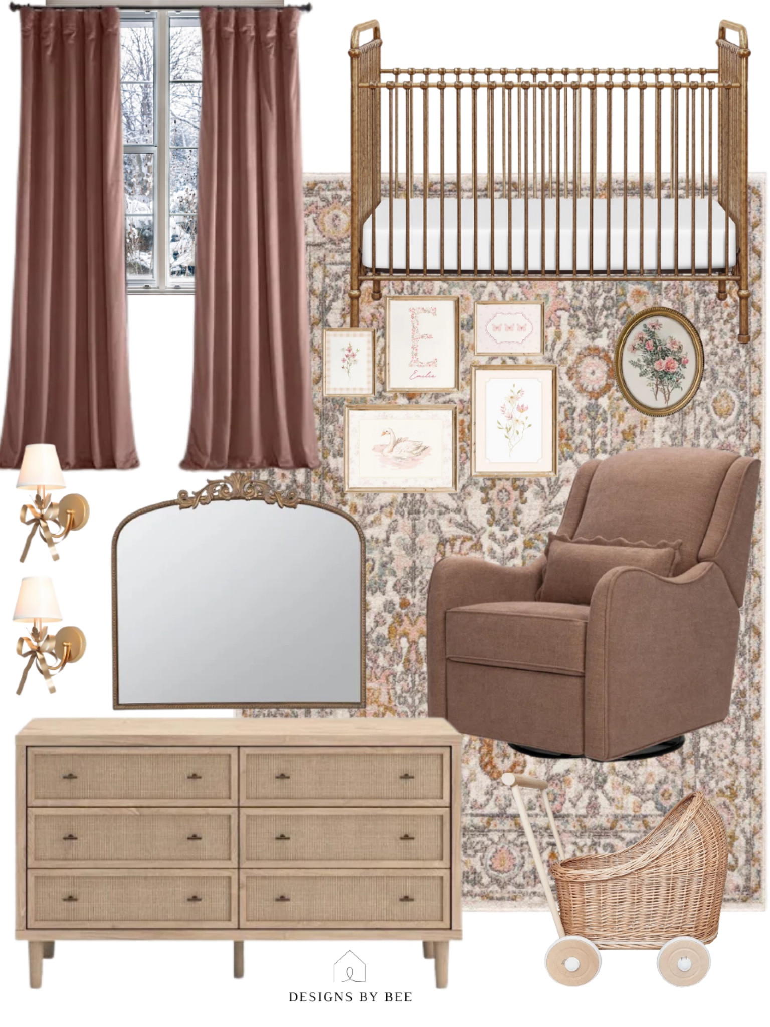 this nursery design 💗💗

vintage nursery, girl vintage nursery, nursery decor, nursery inspo, area rug, mauve, glider 

#LTKBaby #LTKKids #LTKHome