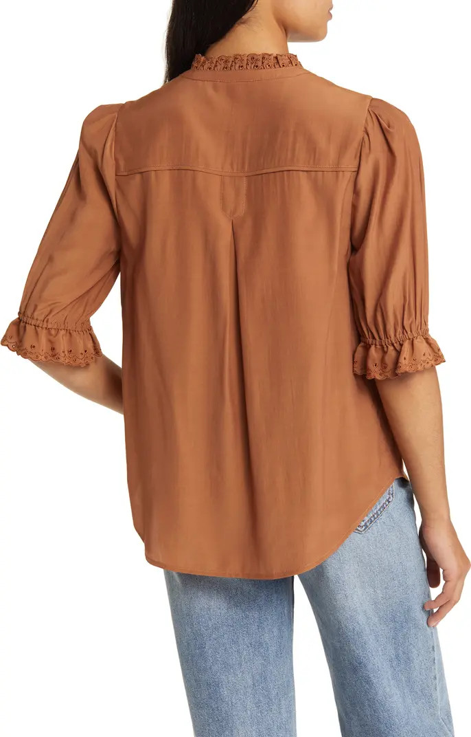 Eyelet Accent Blouse | Nordstrom
