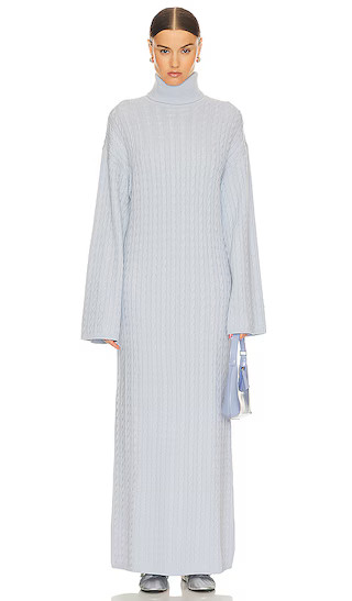 Shai Cable Knit Dress in Pale Blue | Revolve Clothing (Global)