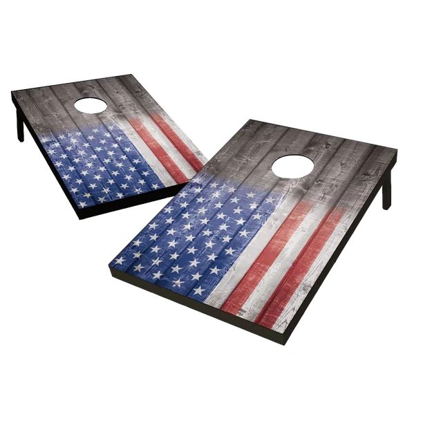 Wild Sports 2 x 3 Foot Stars and Stripes USA Flag Cornhole Outdoor Bags Game Set - Walmart.com | Walmart (US)
