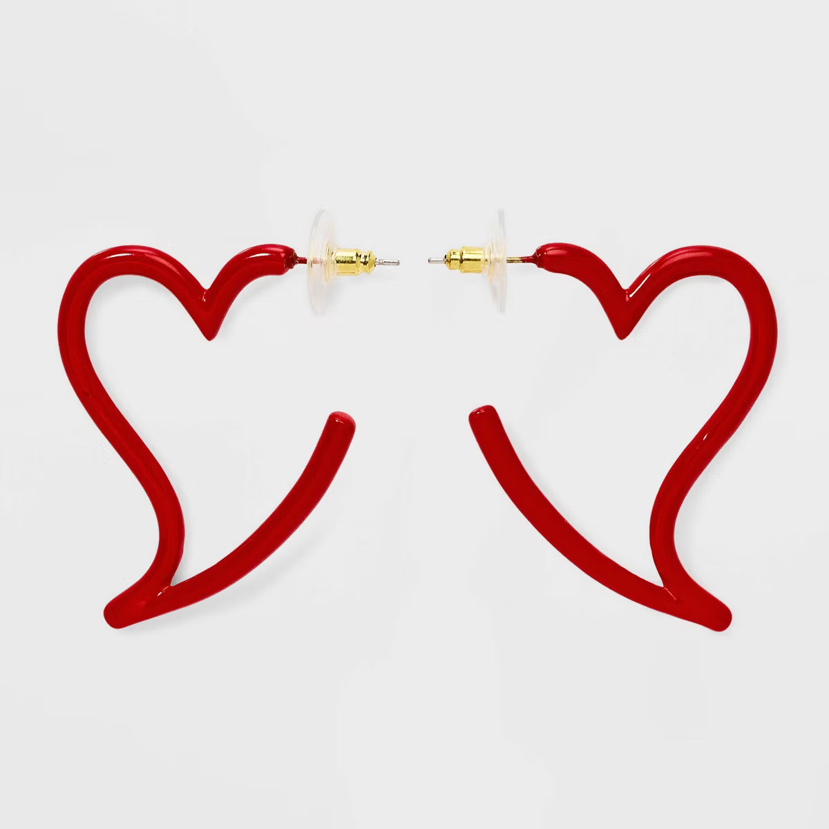 SUGARFIX by BaubleBar Heart Open Earrings - Red | Target