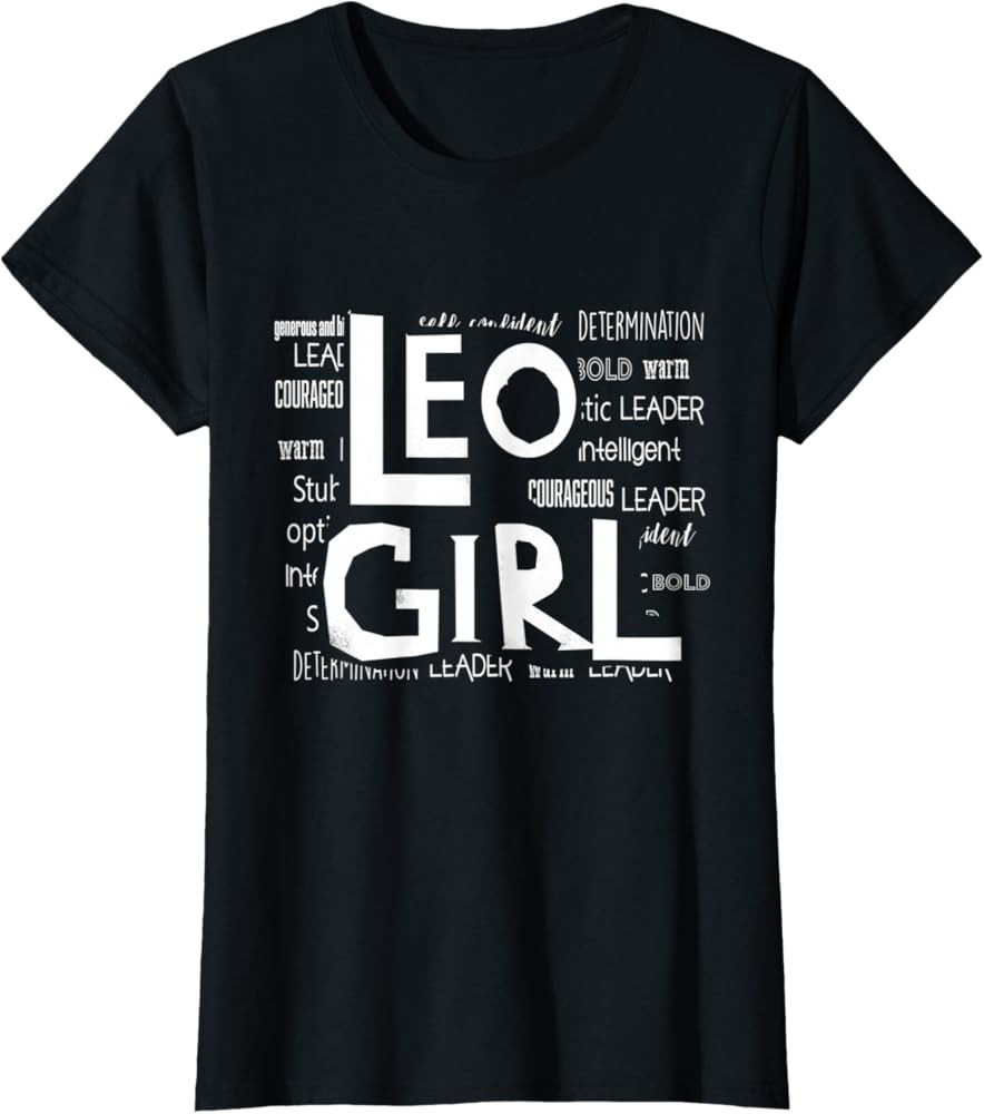 Womens Leo Girl Saying August Birthday Leo Zodiac Party T-Shirt | Amazon (US)