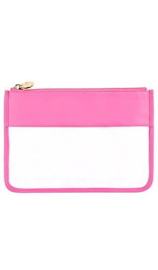 Stoney Clover Lane Classic Clear Flat Pouch in Bubble Gum. | Revolve Clothing (Global)