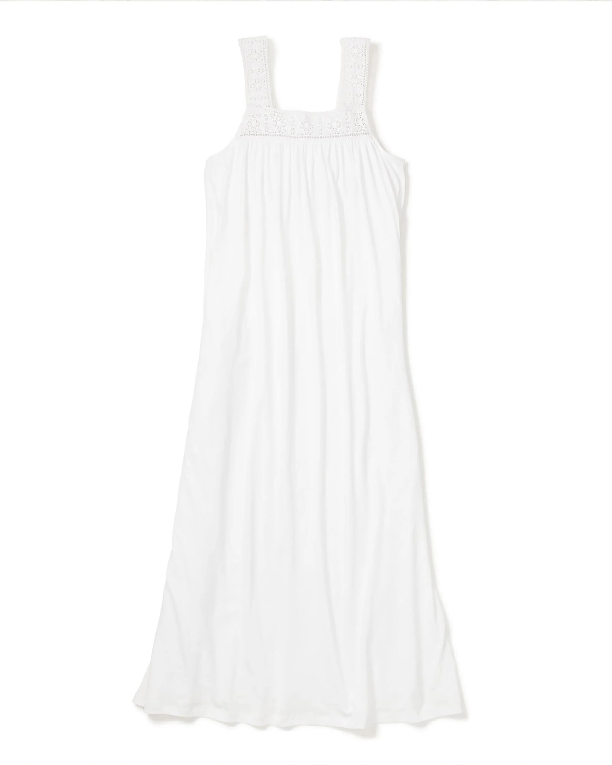 Women's Pima Camille Nightgown in White | Petite Plume