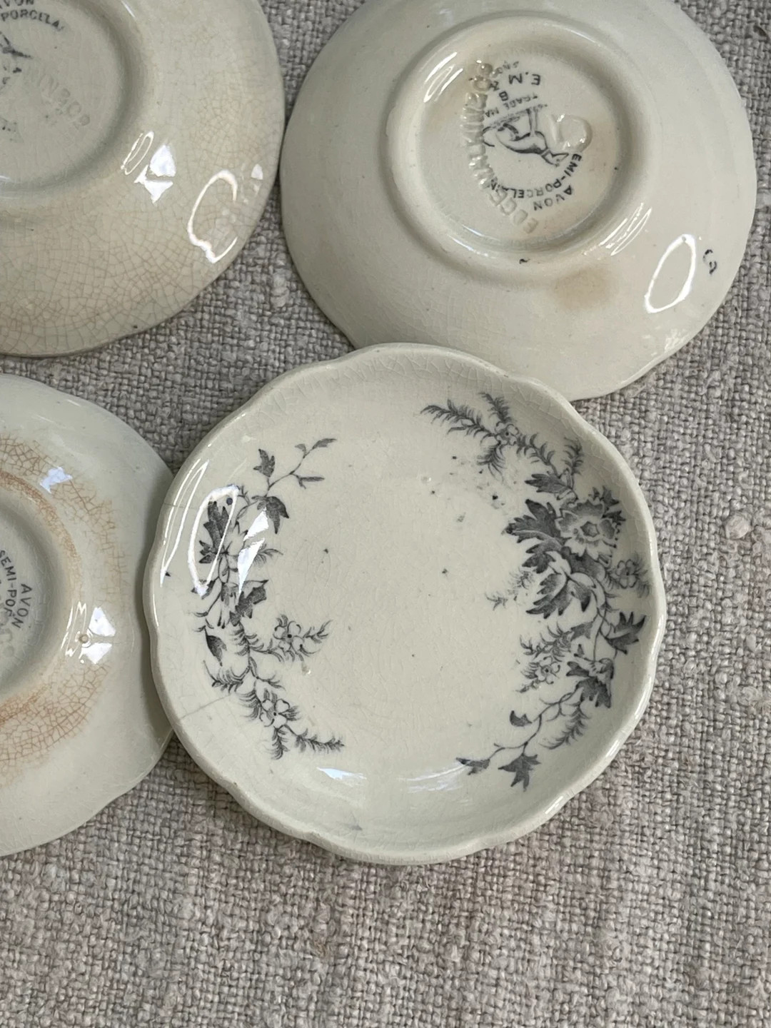 Ironstone blue transferware English butter Pats, set of four | Etsy (US)