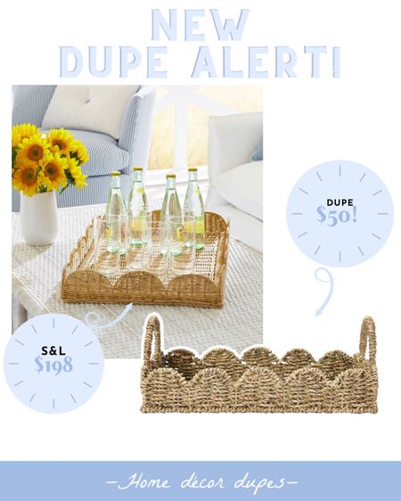 Wow!! 🤩 New wicker scallop tray DUPE alert!! This is new!! And just $50.99!! Not exact but definitely a look for less scallop tray for much less than Serena & Lily’s at $198! Would make a great gift!

#LTKunder100 #LTKhome #LTKGiftGuide