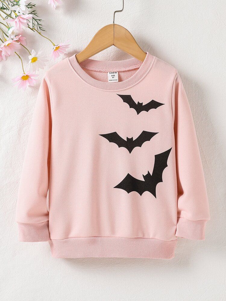 Toddler Girls Bat Print Pullover | SHEIN