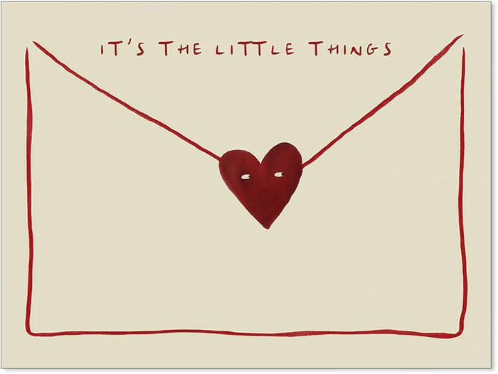 OMANI Red Heart Envelope Wall Art It's The Little Things Letter Canvas Poster Vintage Love Quote ... | Amazon (US)