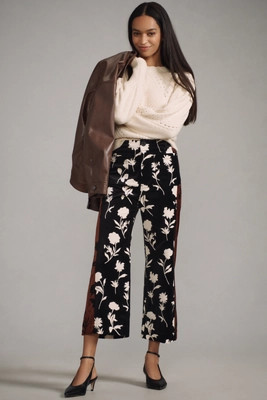 The Colette Cropped Wide-Leg Pants by Maeve: Velvet Edition | Anthropologie (US)