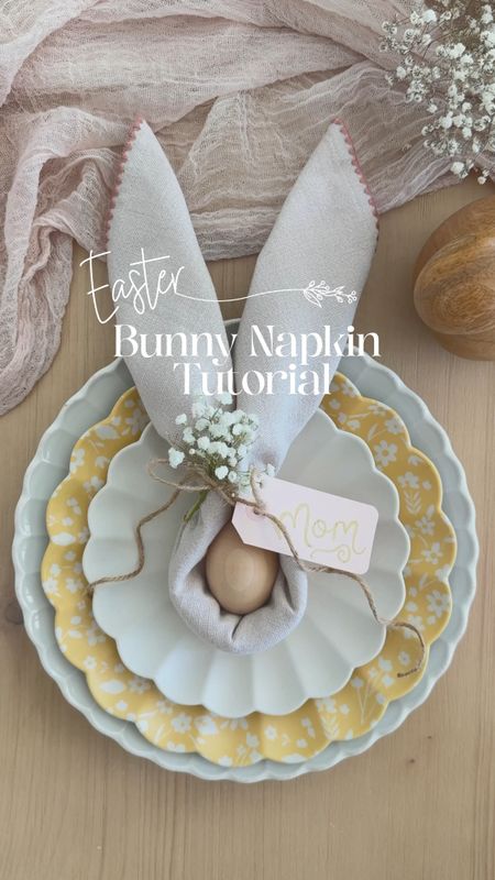 DIY Bunny Napkin Tutorial🐰Do you want to take your table scape up a notch this Easter? This is the easiest way to look like the hostess with the mostest. Make the cutest bunny napkins with me.

🐰Save this for later and share with your Easter loving friends!
.
.
.
.
.
.
#easterideas #easterinspo #eastertable #eastertablescape #easterathome #hostingideas #hosting #easterbunnynapkins #bunnynapkins #eastertutorial #diytable #diyeaster #howihome #entertainingathome #marthastewart #bhghome

#LTKhome #LTKparties #LTKstyletip