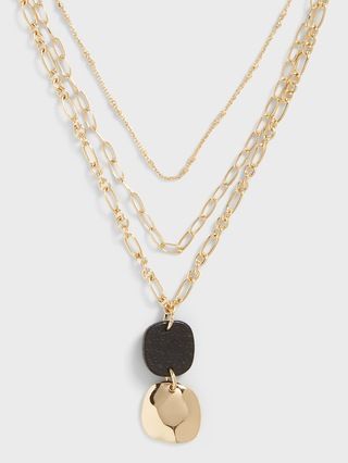 Mixed Wood Layered Necklace | Banana Republic (US)