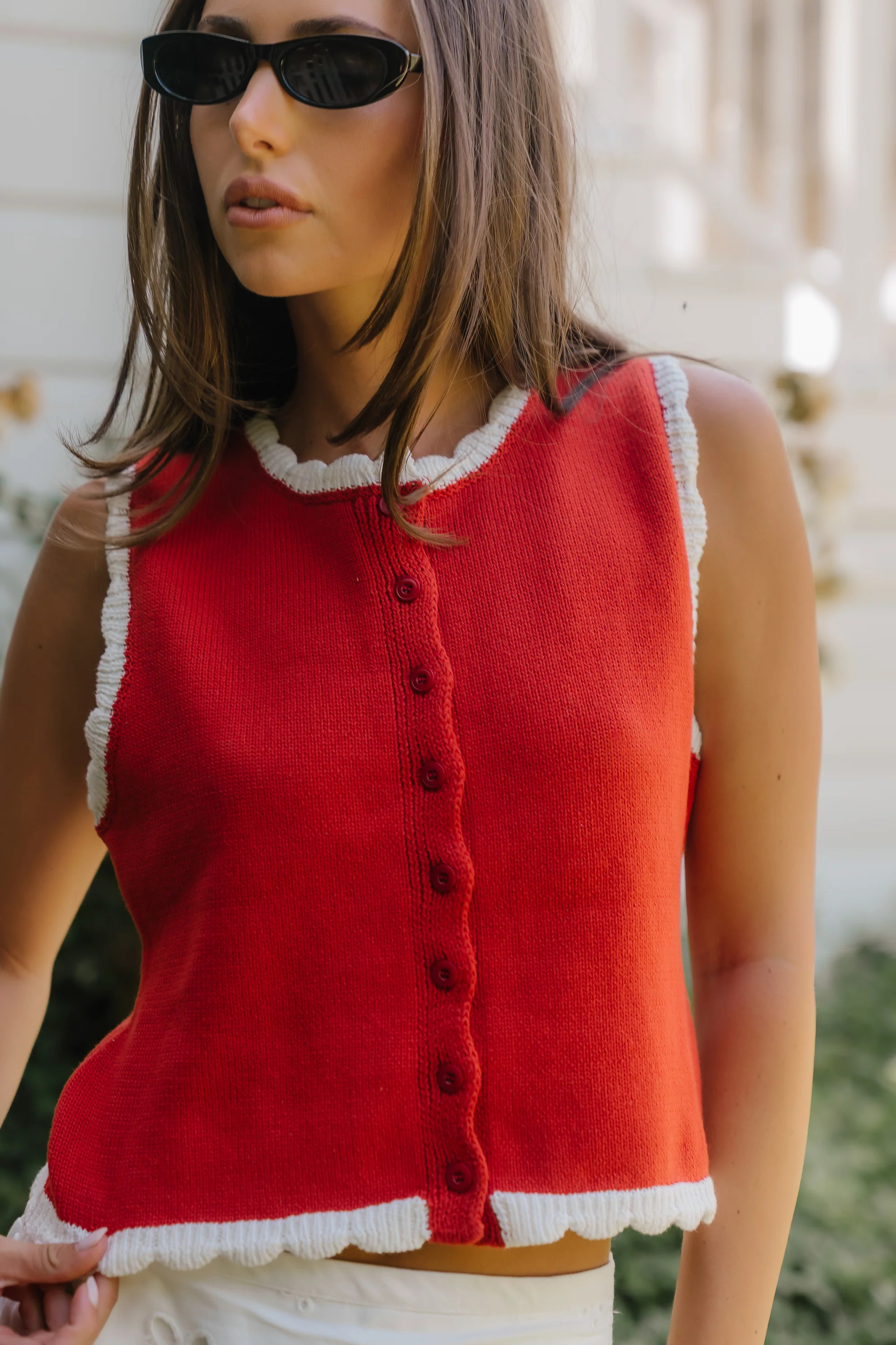 Hollie Scalloped Sweater Tank | Böhme US