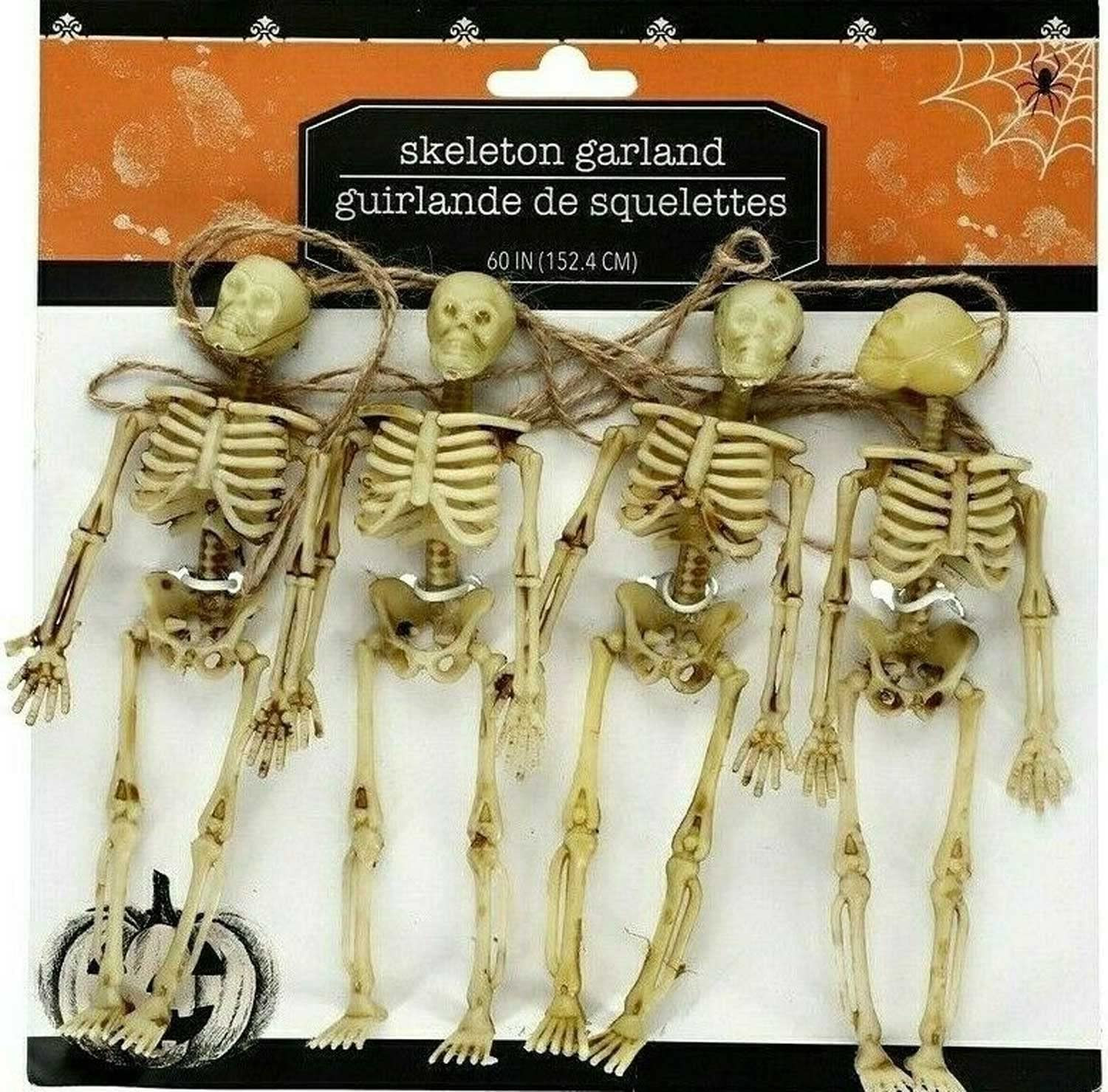 3D Mini 4-6” Skeletons 5Ft L String Garland Hanging Party Favor Prop Decorations | Amazon (US)
