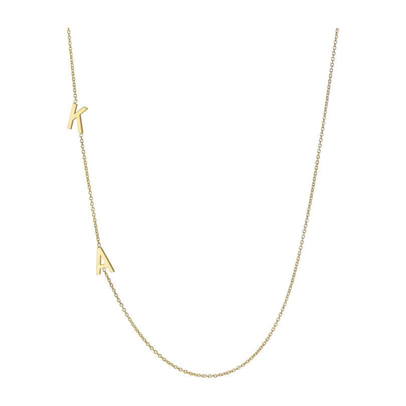 Zoe Lev 14k Gold Multiple Asymmetrical Initial Necklace | Maisonette