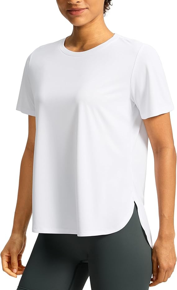 Soothfeel Women's Short Sleeve Workout Shirts Breathable Yoga T-Shirts with Side Slits Athletic T... | Amazon (US)