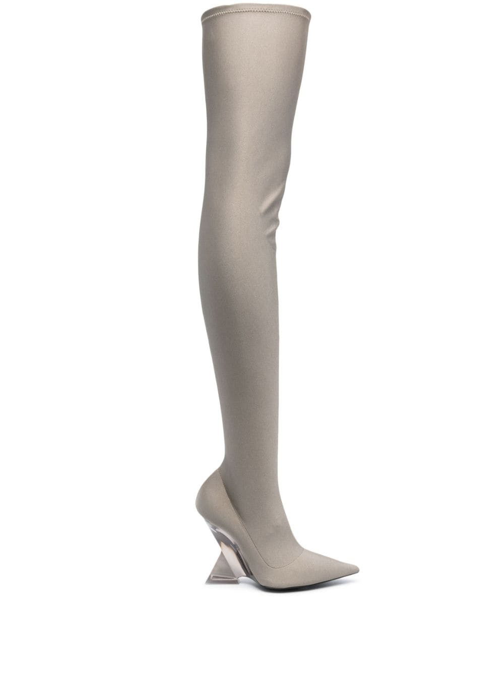 The Attico Cheope 105mm thigh-high boots - Grey | Farfetch Global