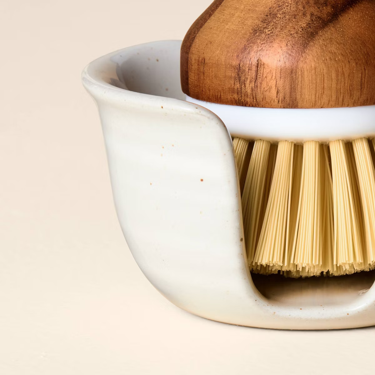 Glazed Stoneware Sink Caddy & Nylon Scrub Brush Cream - Hearth & Hand™ with Magnolia: Kitchen S... | Target