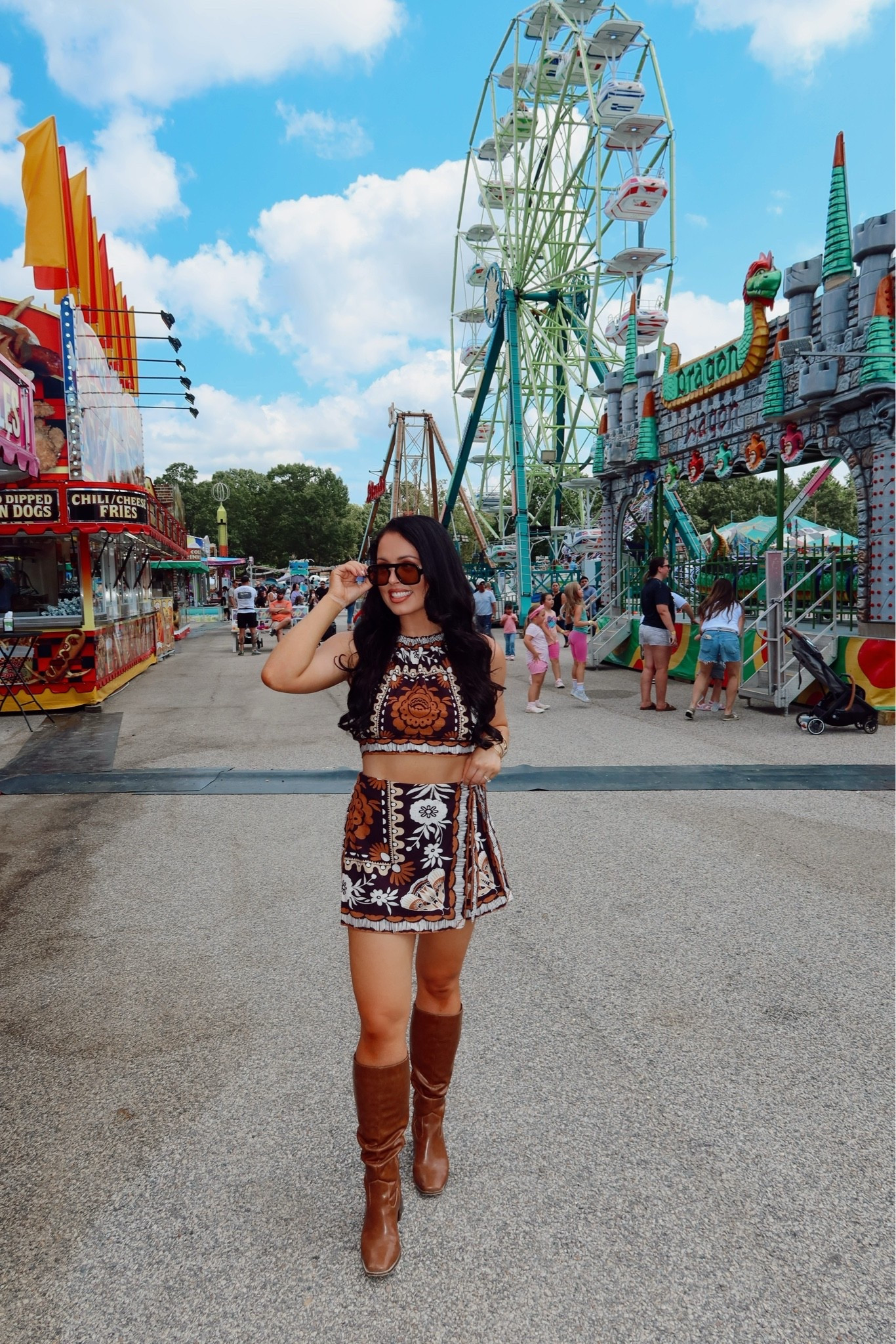 Under $30 amazon fall two piece set (medium), Amazon wide calf boots (tts), Amazon sunglasses —an easy fall transition look #founditonamazon

#LTKSaleAlert #LTKSeasonal