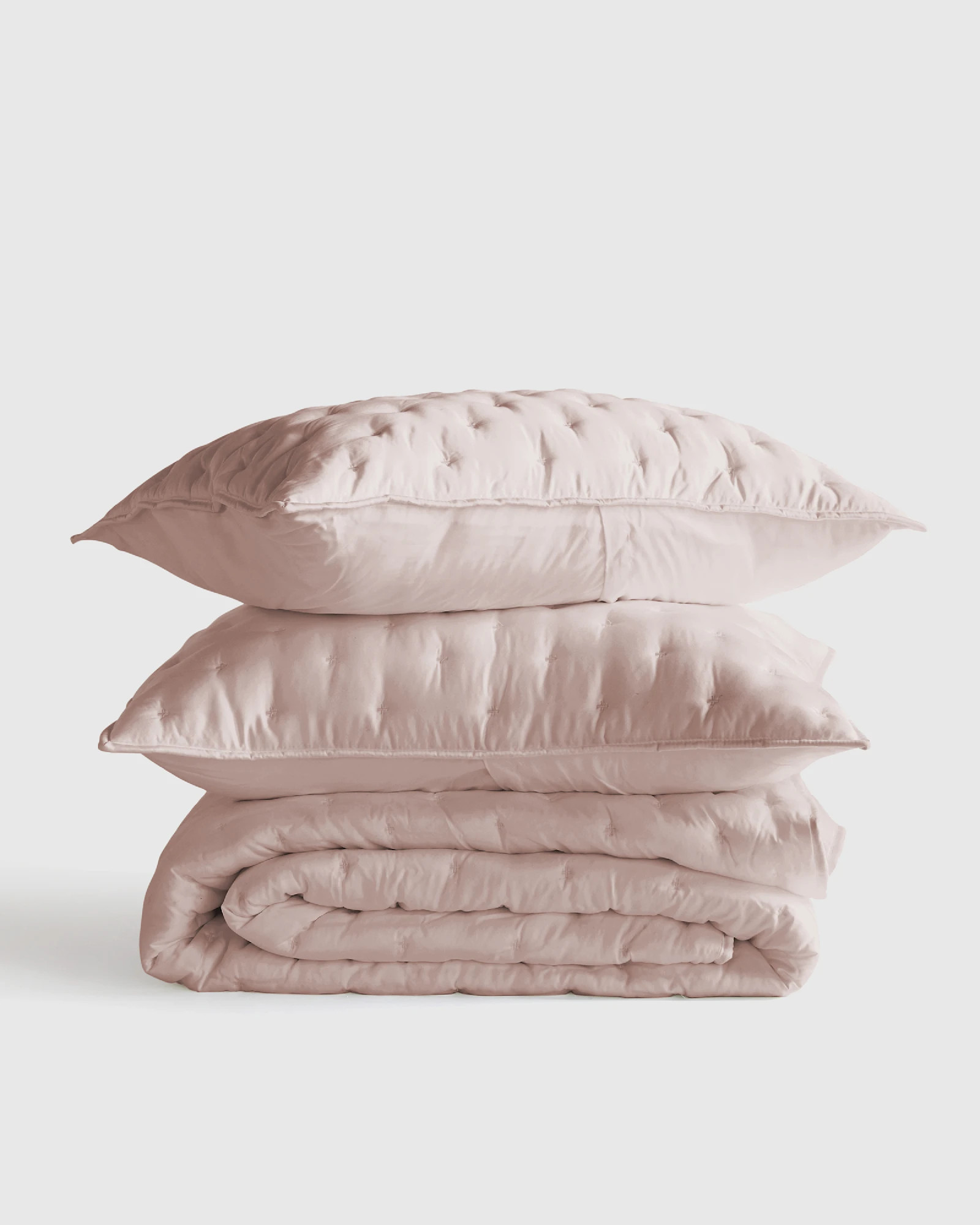 Bamboo Dream Quilt Set in Soft Blush | Quince