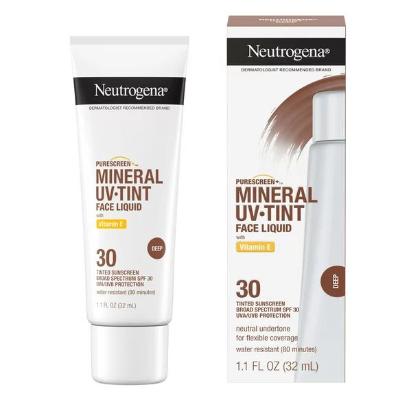 Neutrogena Purescreen+ Tinted Mineral Sunscreen, Deep, 1.1 fl. oz | Walmart (US)