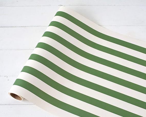 Striped Table Runner - Dark Green Paper Table Runner for Parties or Weddings - American Made | Amazon (US)