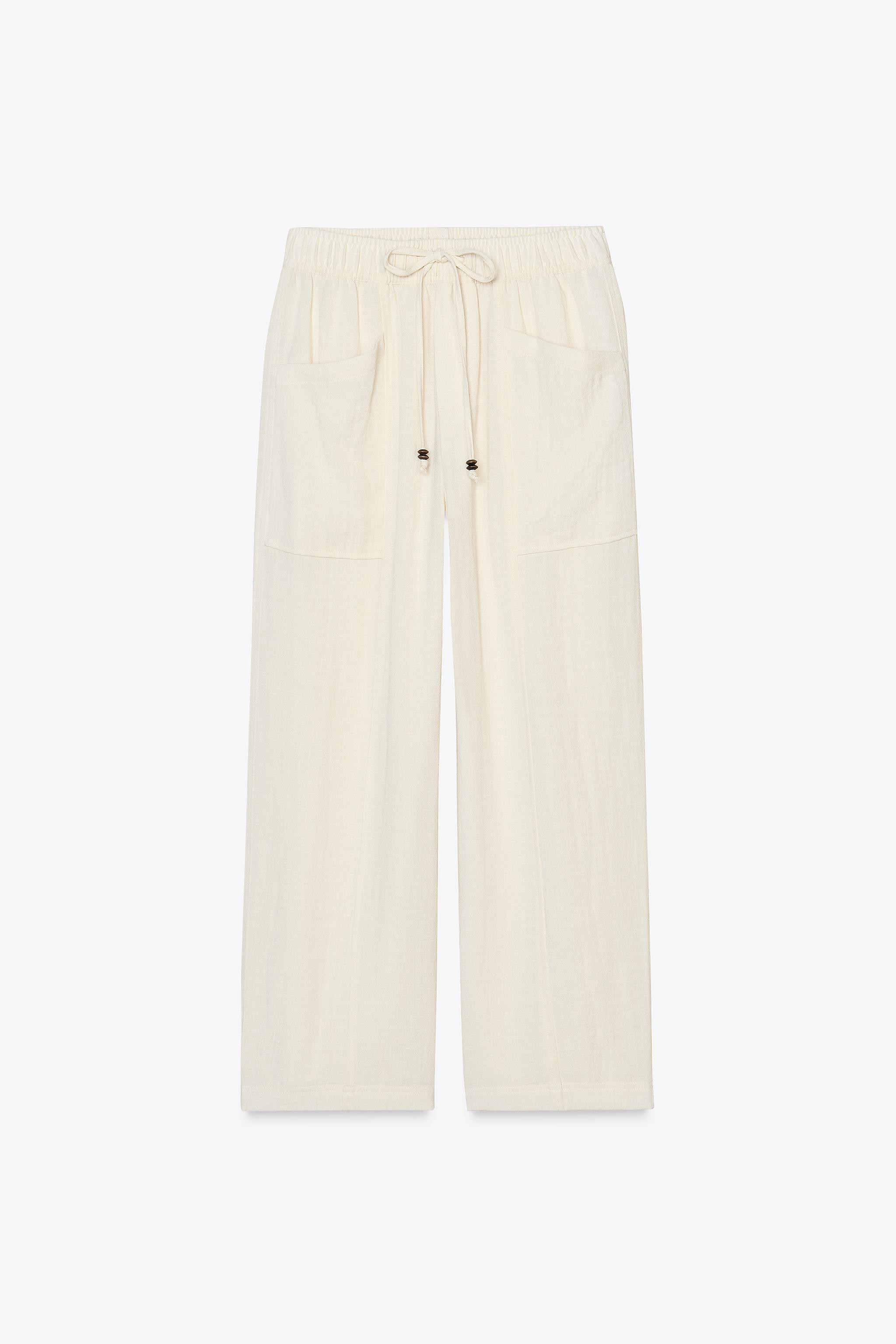 RUSTIC ELASTIC WAIST PANTS | Zara US