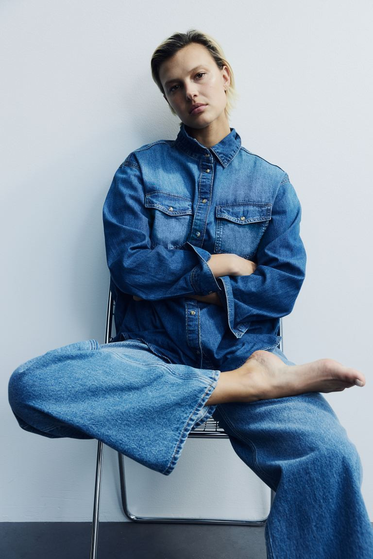 Denim Shirt - Denim blue - Ladies | H&M US | H&M (US + CA)