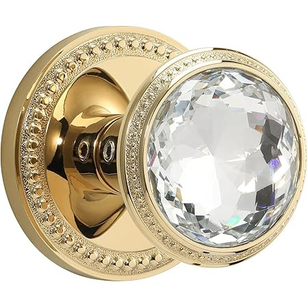 Nostalgic Warehouse Victorian Plate with Keyhole Crystal Glass Knob, Single Dummy, Polished Brass... | Amazon (US)