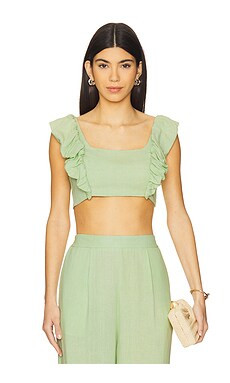 PEIXOTO Jocelyn Crop Top in Matcha Latte from Revolve.com | Revolve Clothing (Global)
