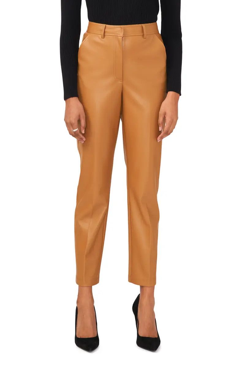 Straight Leg Faux Leather Trousers | Nordstrom