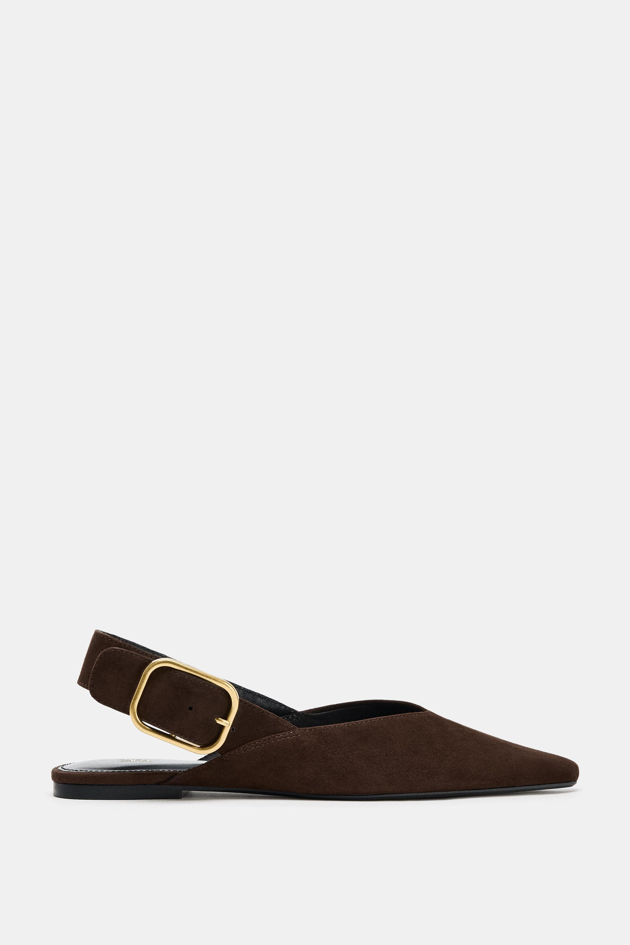 SUEDE SLINGBACK SHOES | Zara US